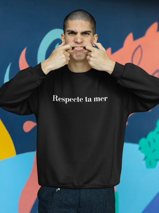 Sweat-shirt unisexe en coton bio - Respecte ta mer