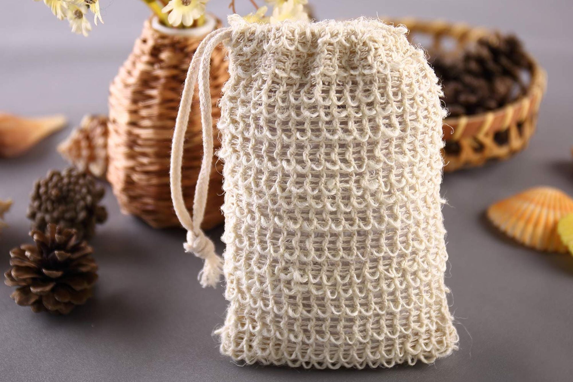 Sacs Sauve-Savon Exfoliants en Fibres de Sisal : Routine Zéro Déchet et Respect de la Planète | Oceansrespect