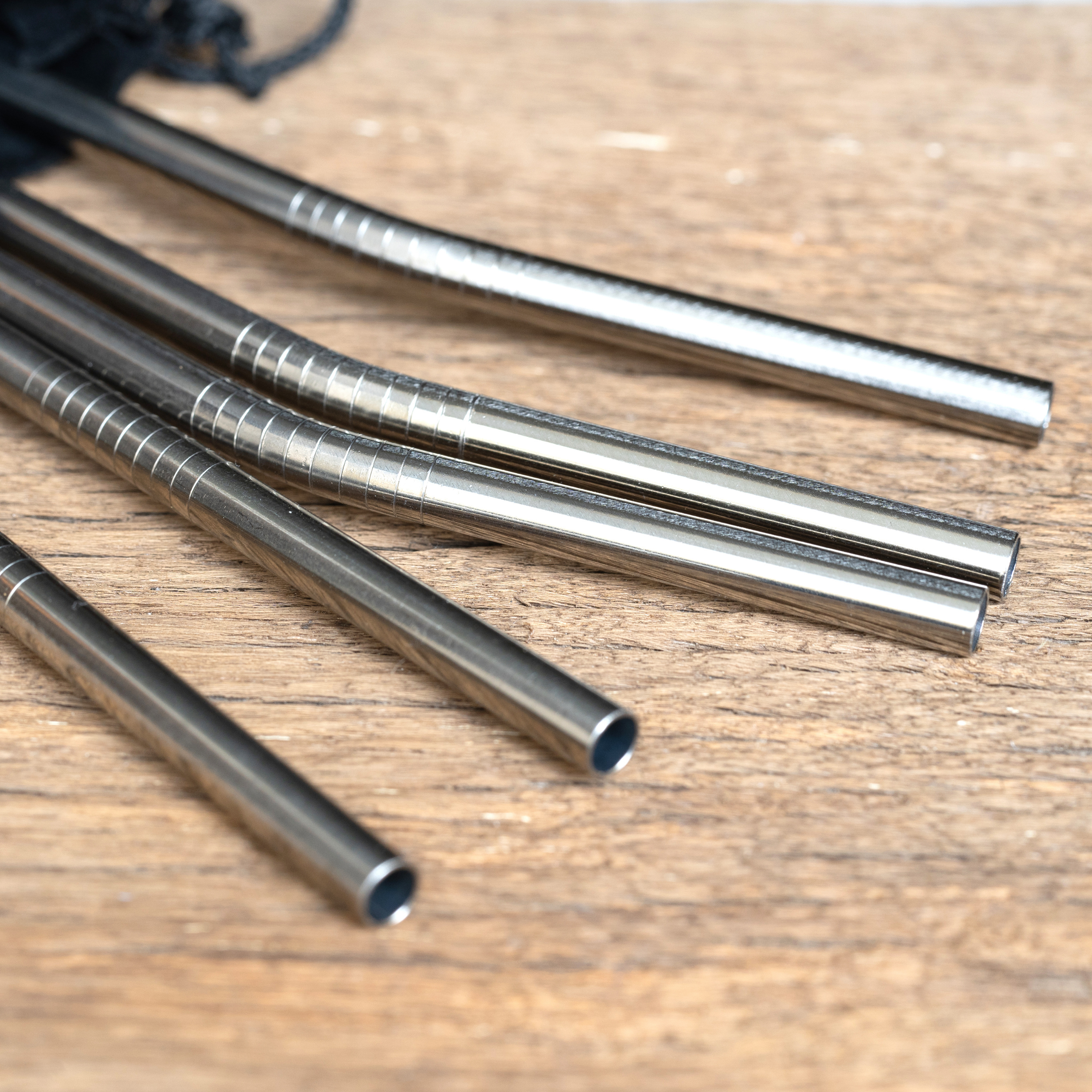 Paille courbée en acier inoxydable