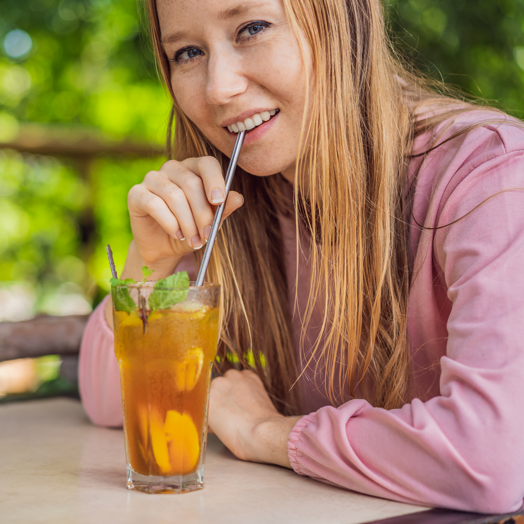 Paille droite en acier inoxydable
