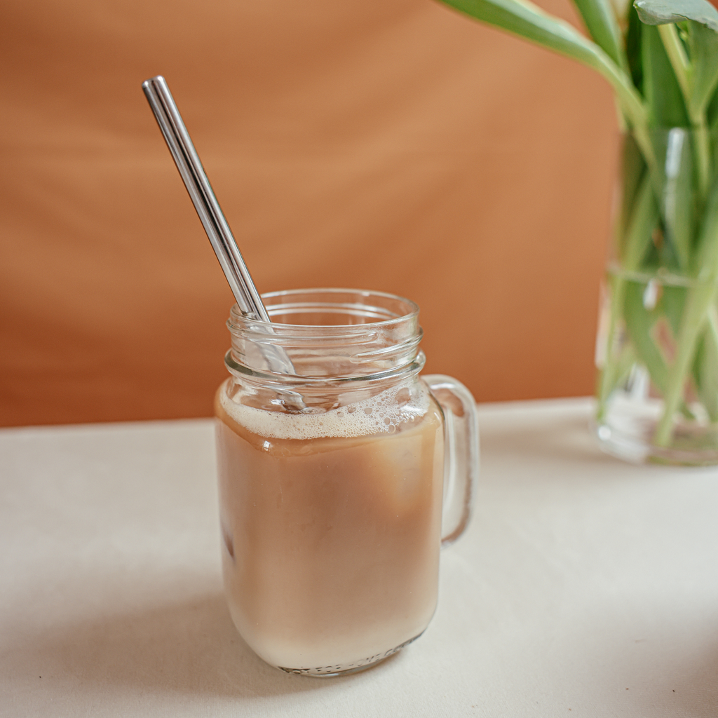 Paille droite en acier inoxydable