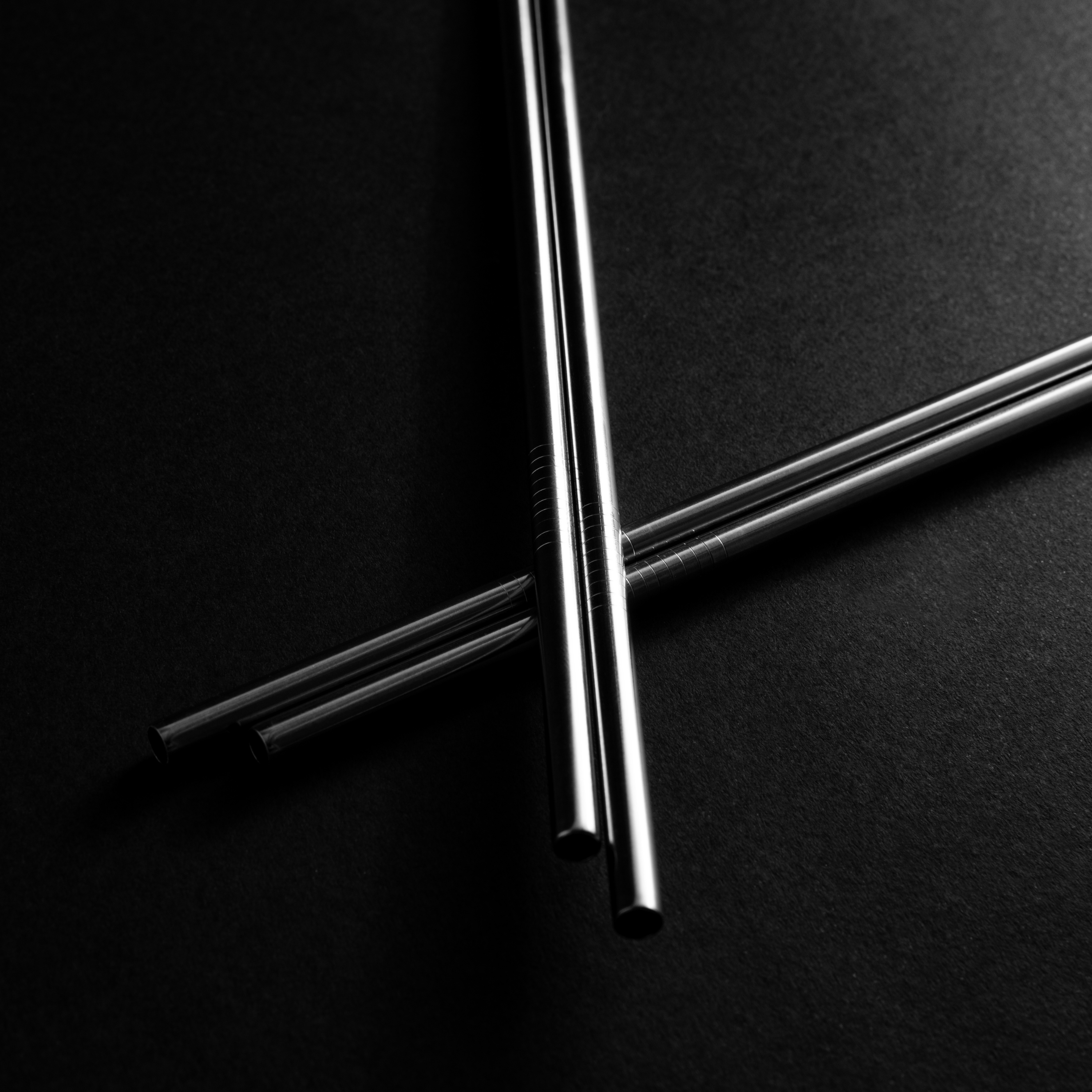 Paille droite en acier inoxydable