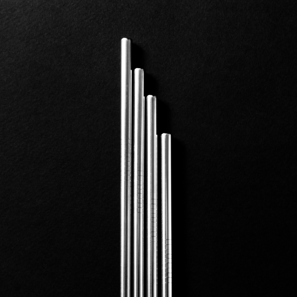 Paille droite en acier inoxydable