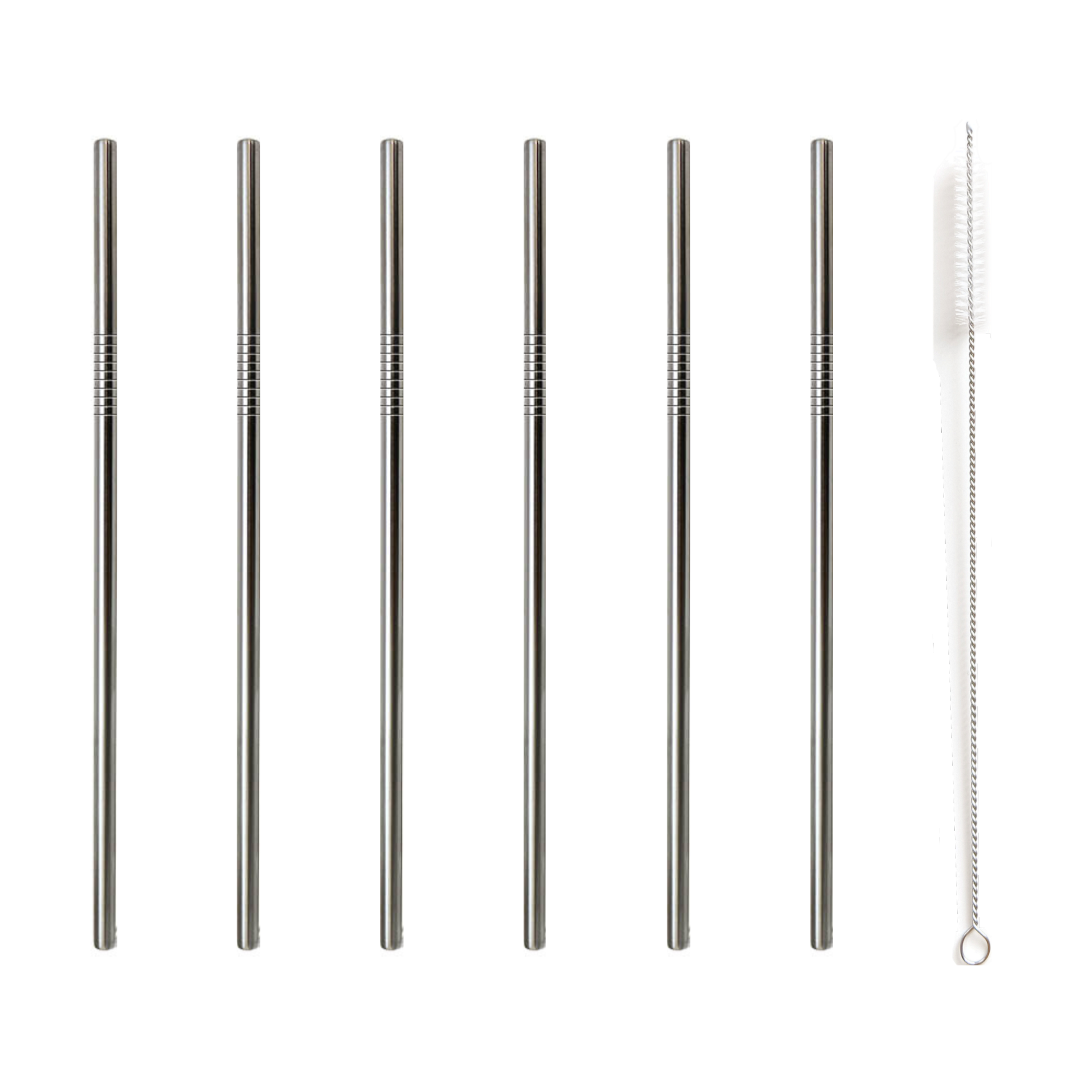 Paille droite en acier inoxydable