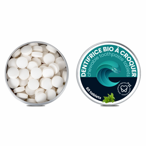 Dentifrice solide en pastilles à croquer - Sans fluor - 1 mois - Oceansrespect 🌊🌍🌱
