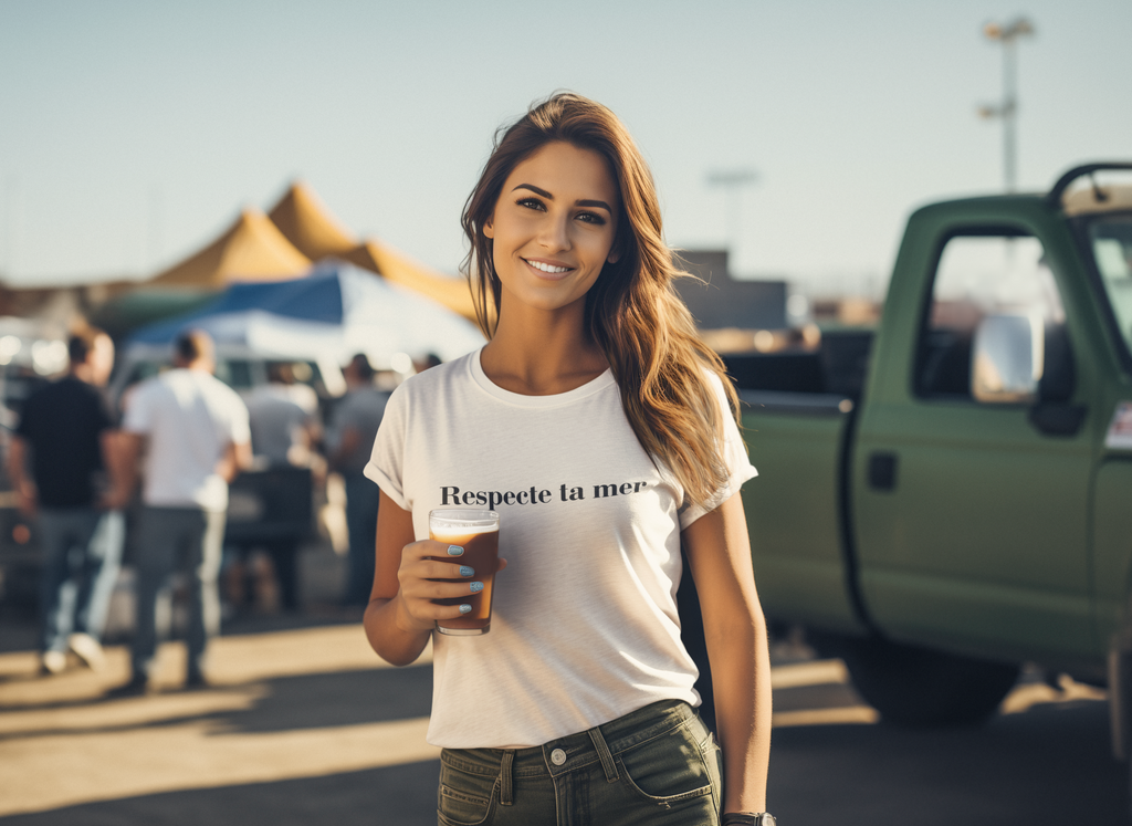 T-shirt femme en coton bio - Respecte ta mer