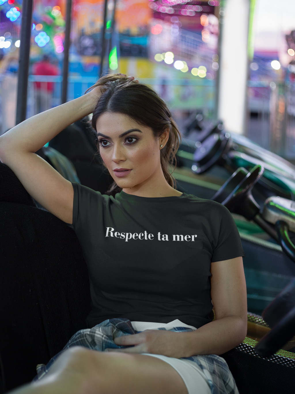 T-shirt femme en coton bio - Respecte ta mer
