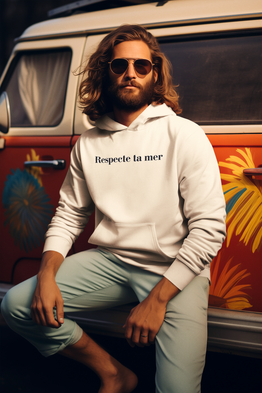Hoody unisexe en coton bio - Respecte ta mer