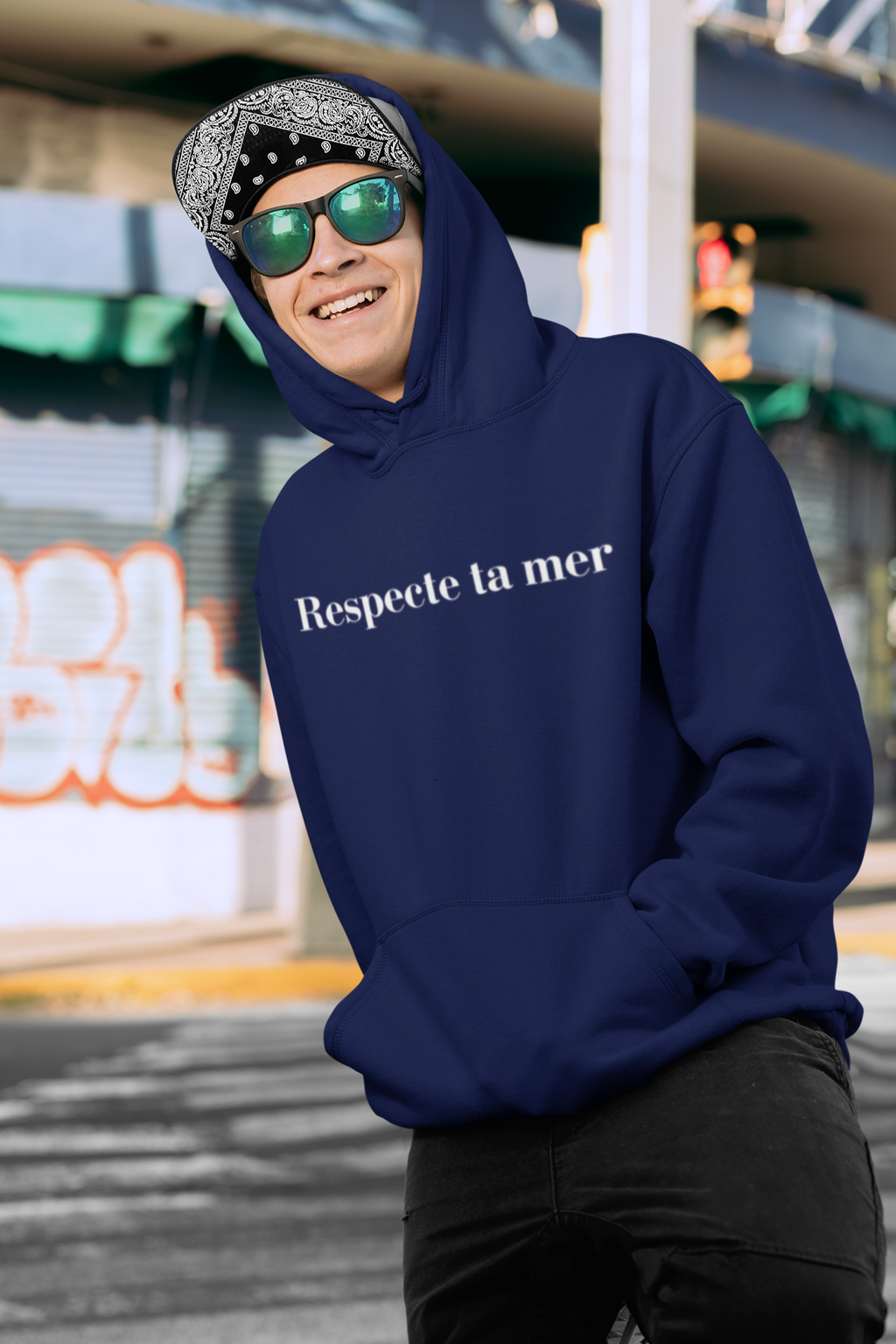 Hoody unisexe en coton bio - Respecte ta mer