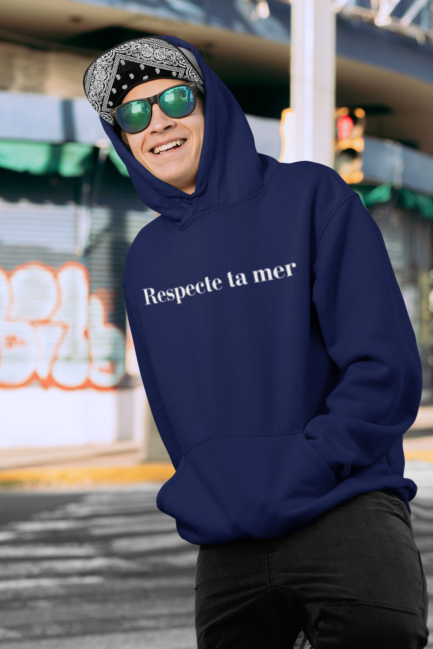 Hoody unisexe en coton bio - Respecte ta mer