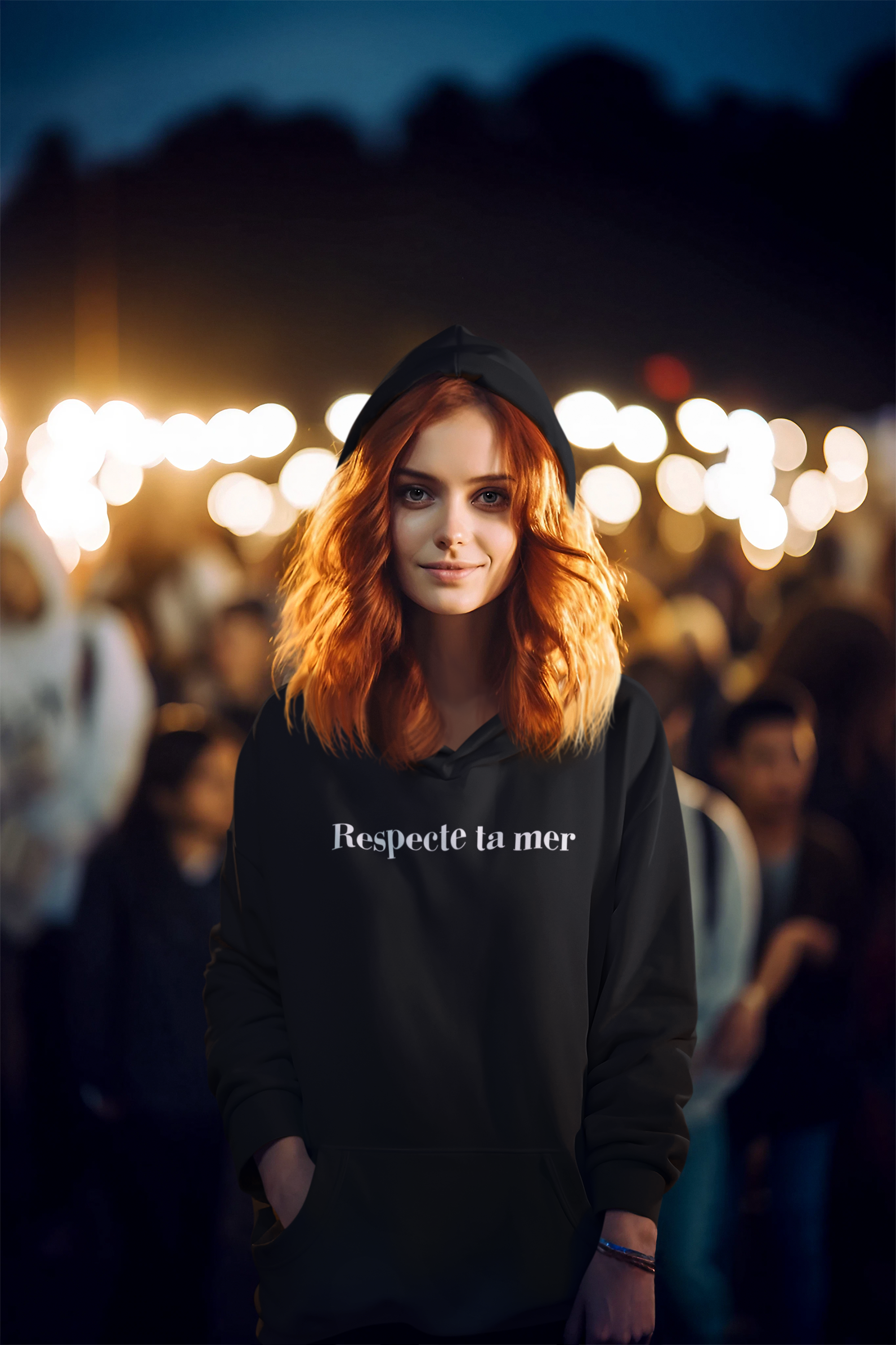 Hoody unisexe en coton bio - Respecte ta mer