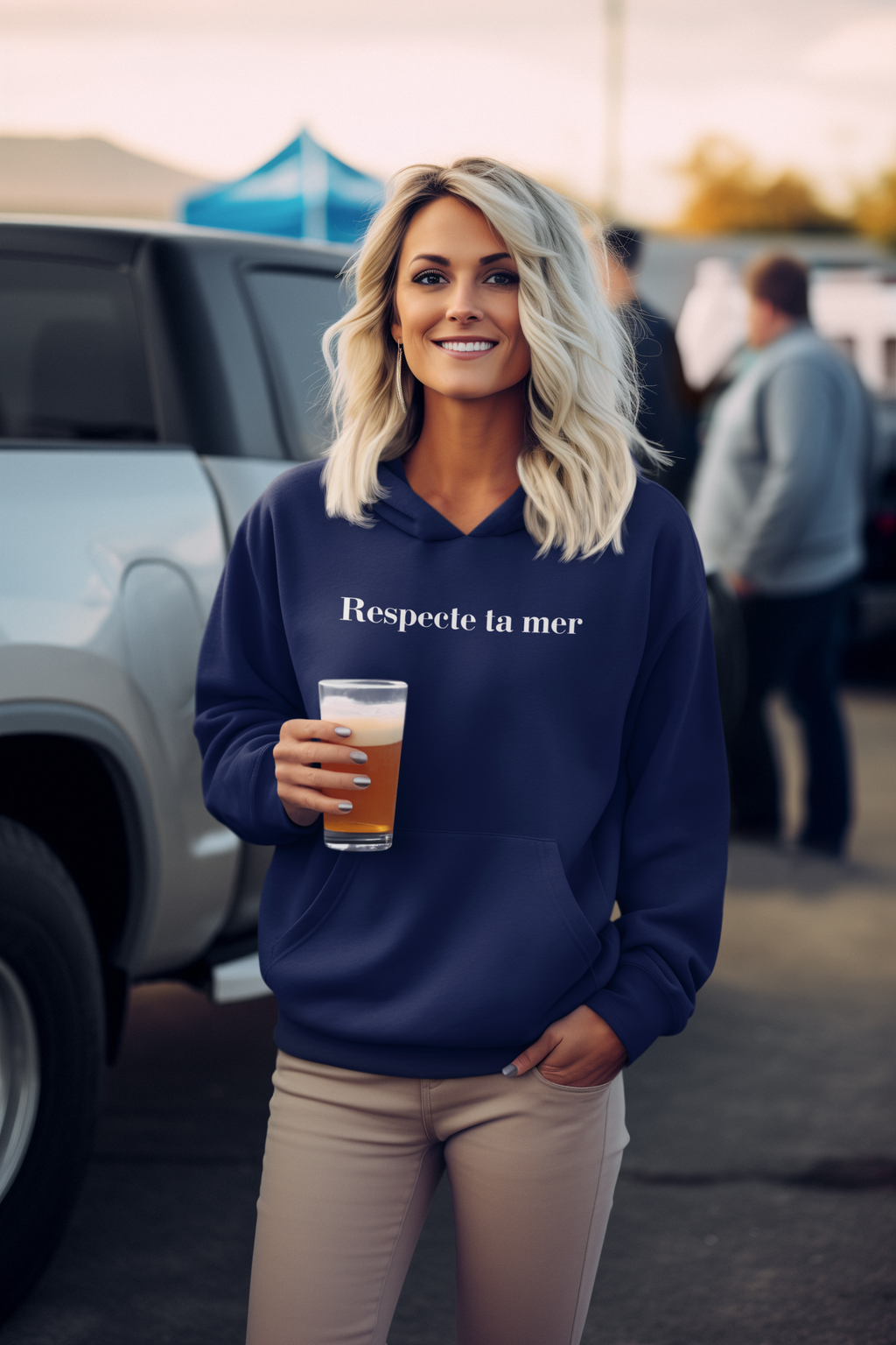 Hoody unisexe en coton bio - Respecte ta mer