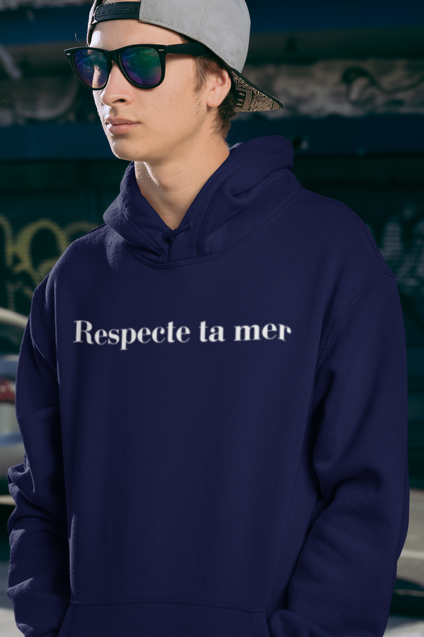 Hoody unisexe en coton bio - Respecte ta mer