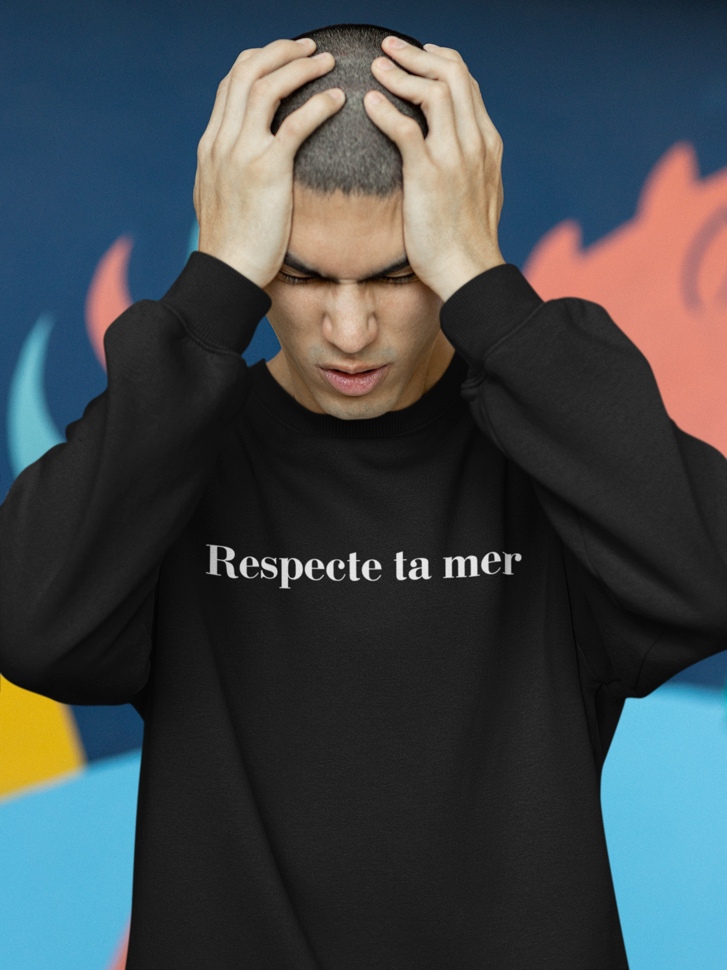 Sweat-shirt unisexe en coton bio - Respecte ta mer
