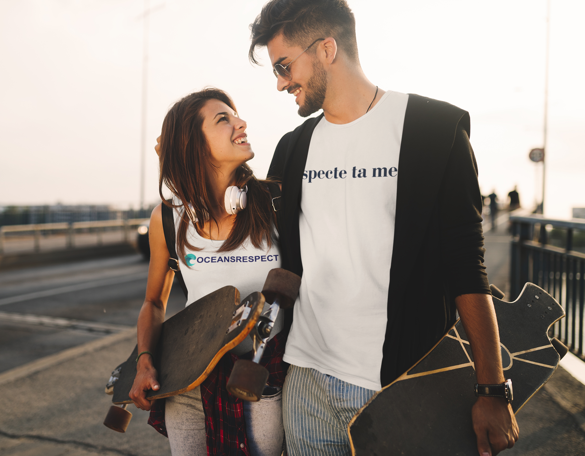 T-shirt homme en coton bio - Respecte ta mer