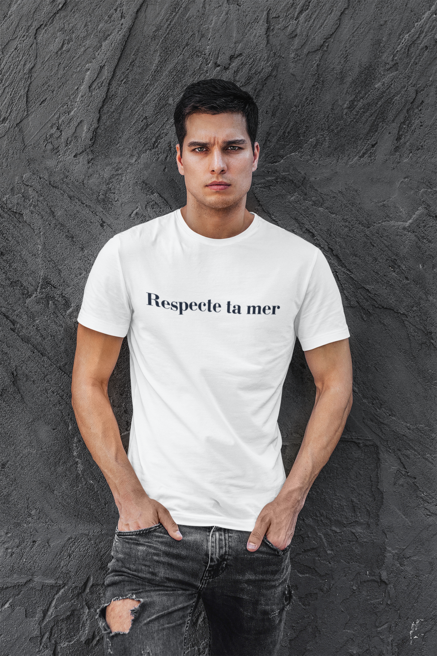T-shirt homme en coton bio - Respecte ta mer