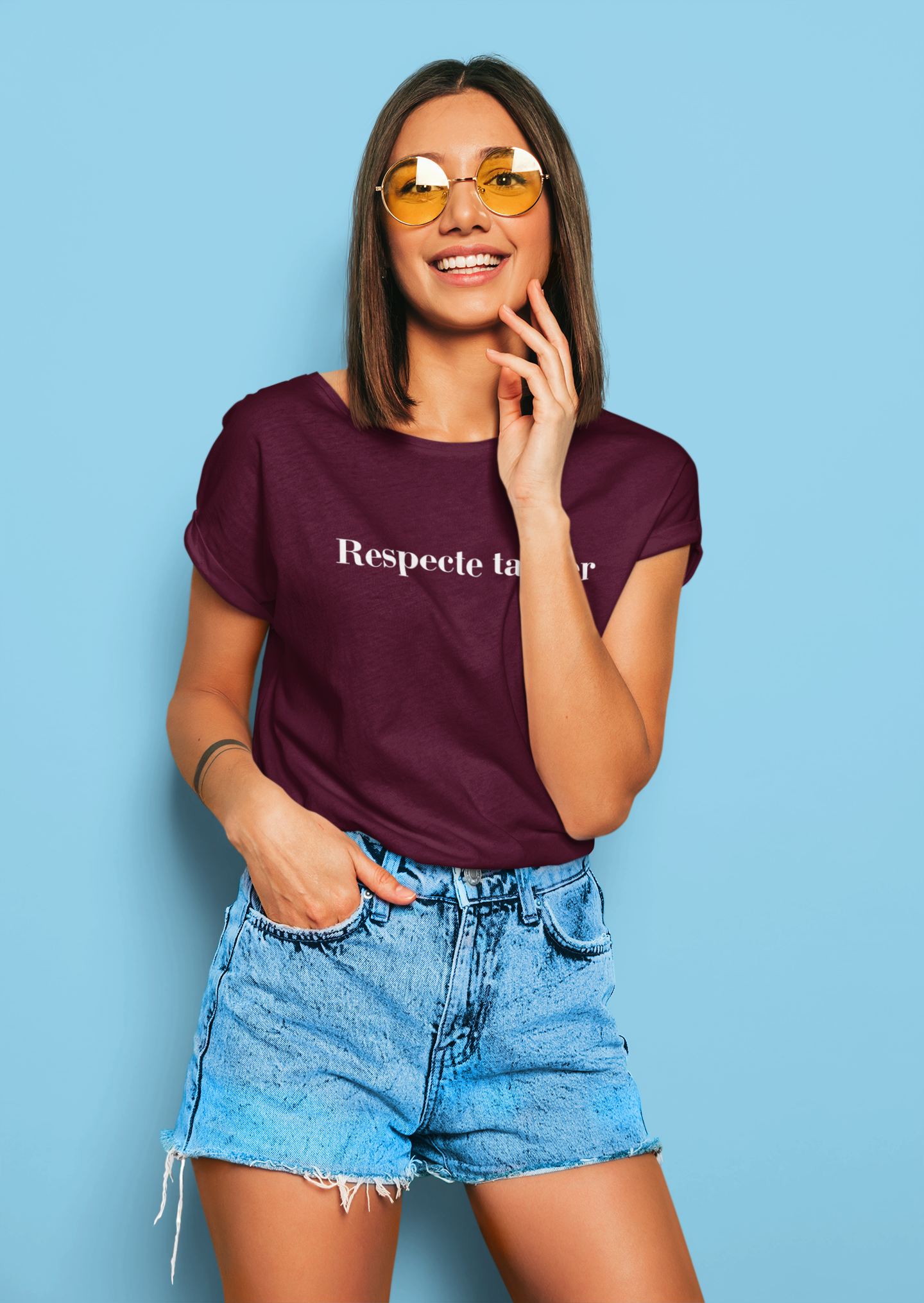 T-shirt femme en coton bio - Respecte ta mer