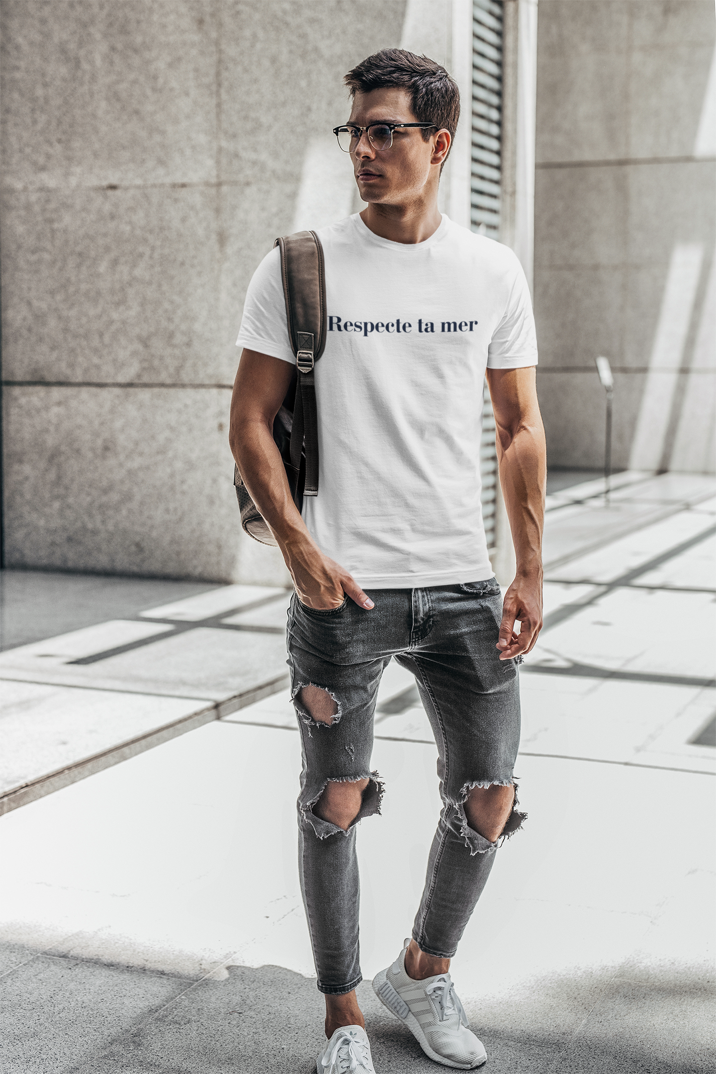 T-shirt homme en coton bio - Respecte ta mer