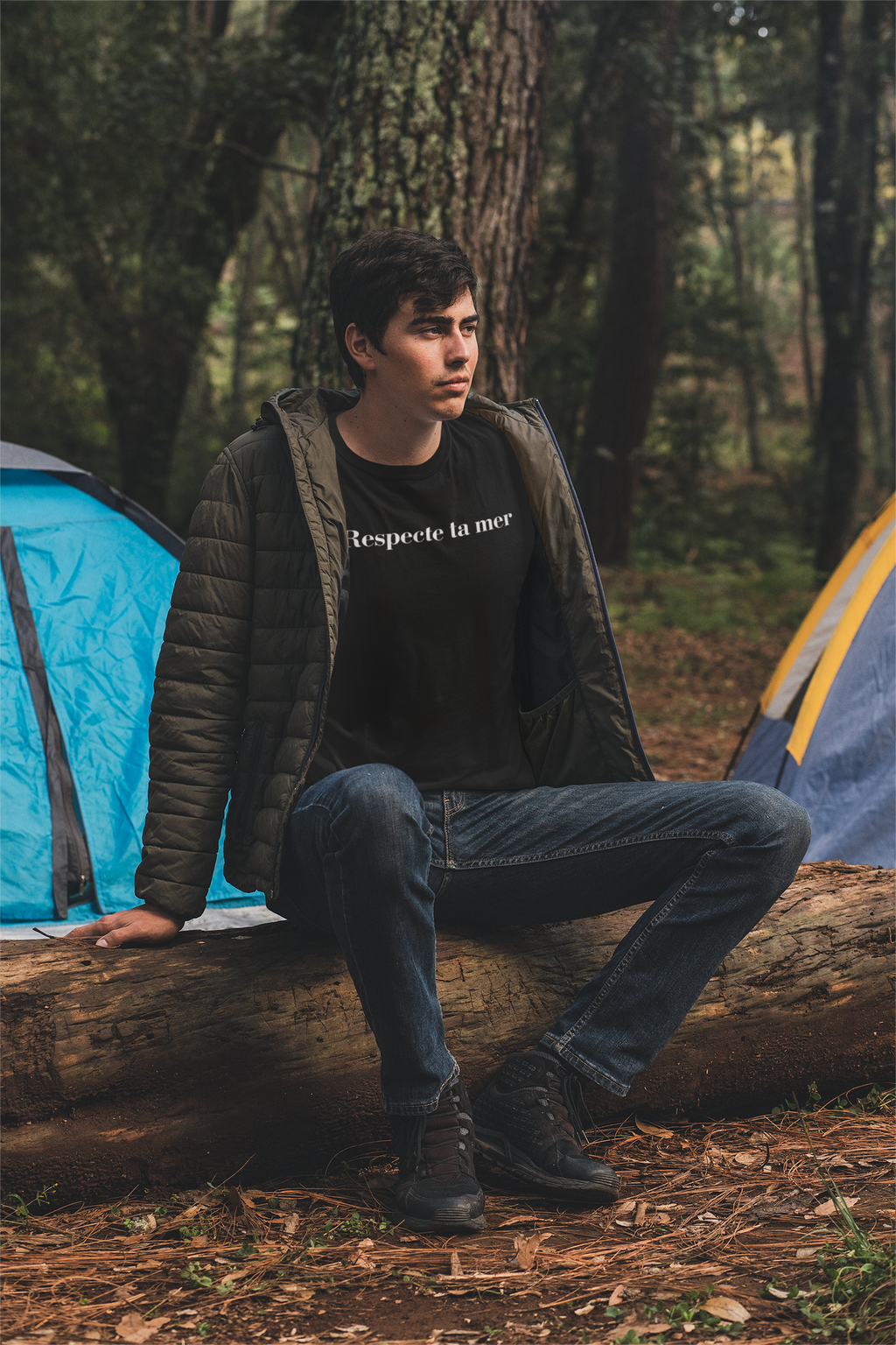 T-shirt homme en coton bio - Respecte ta mer