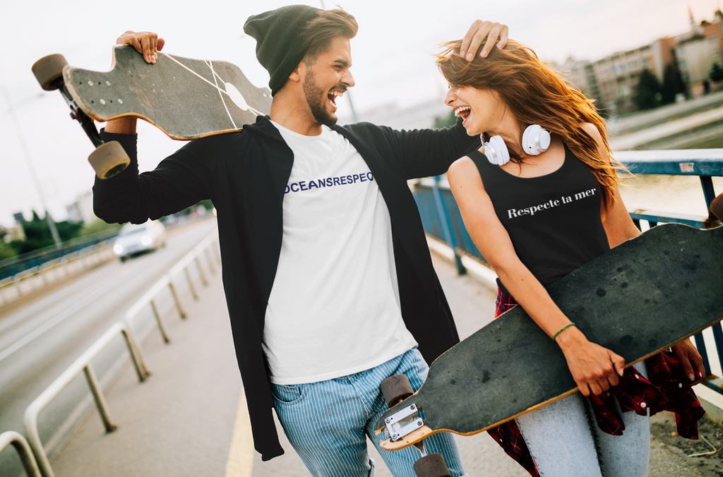 T-shirt homme en coton bio - Respecte ta mer