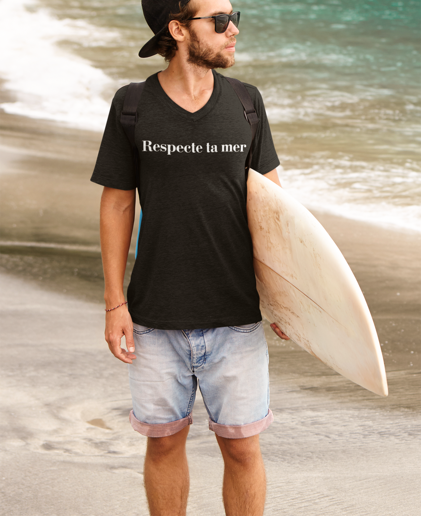 Men's organic cotton t-shirt - Respect your sea