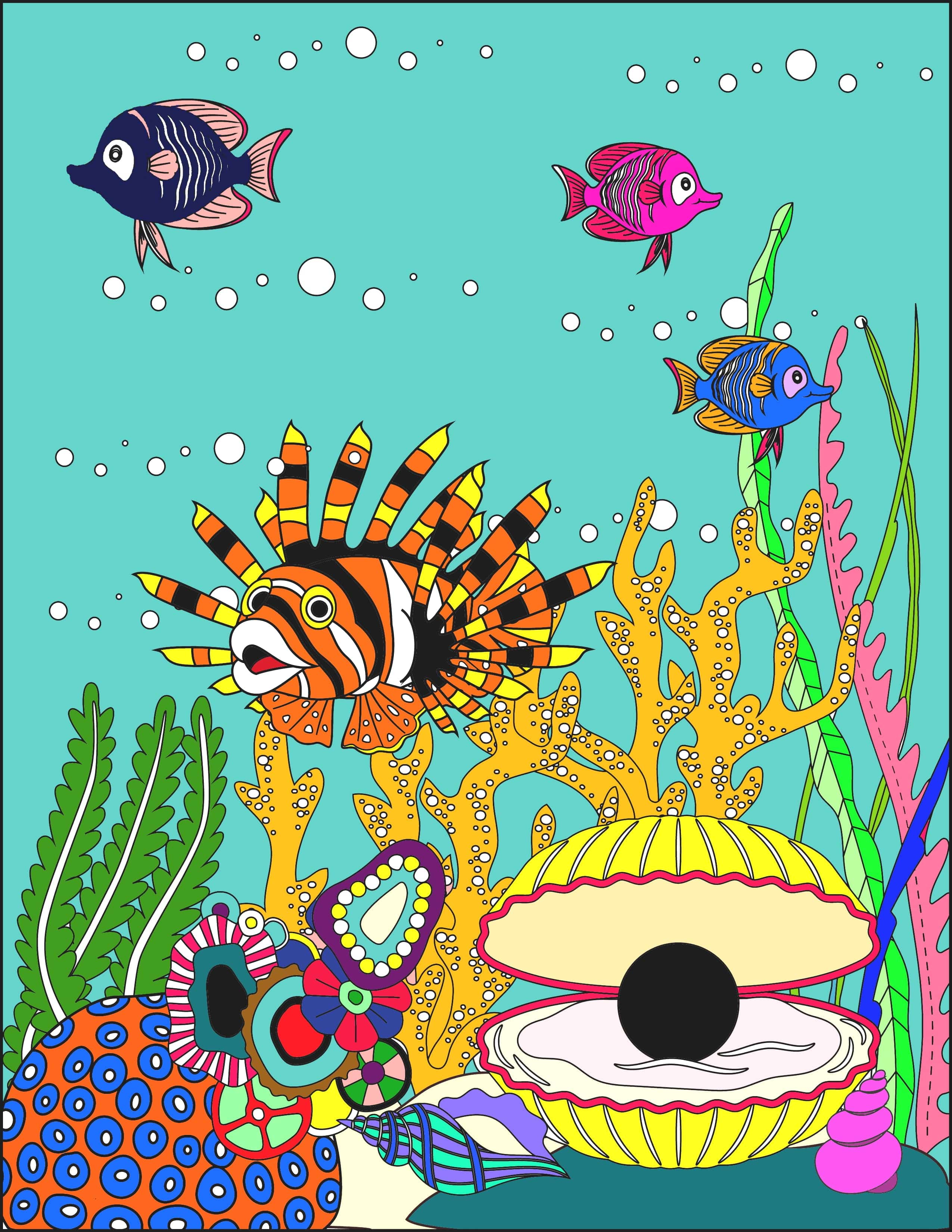 Carnet de coloriage Océan - 25 pages - Oceansrespect 🌊🌍🌱