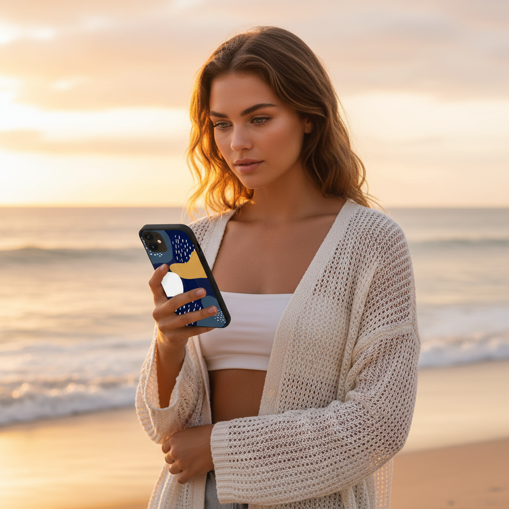 Coque anti-choc biodégradable pour téléphone - Pluie tropicale