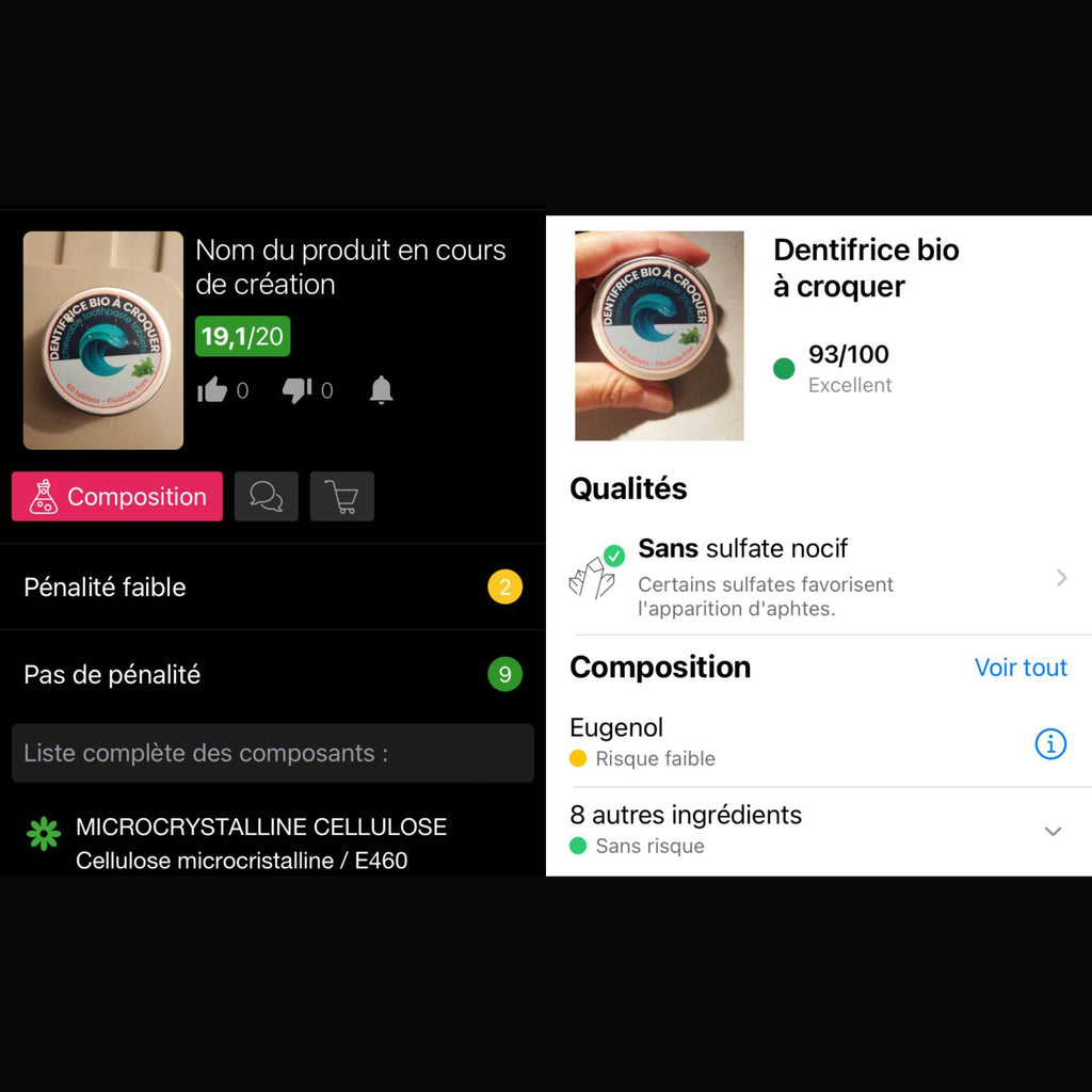 Dentifrice solide en pastilles à croquer - Saveur menthe - Oceansrespect 🌊🌍🌱