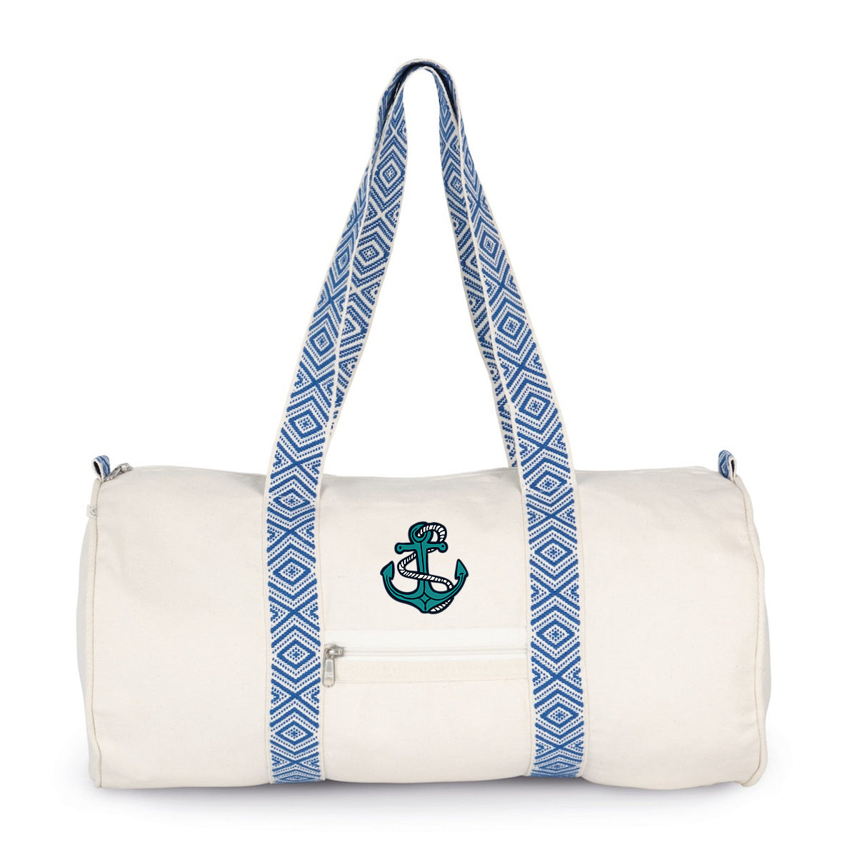 Sac polochon en coton biologique haut de gamme – 31L - Ancre - face_0