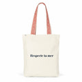 Tote-bag ethnique recyclé - Respecte ta mer - face_1