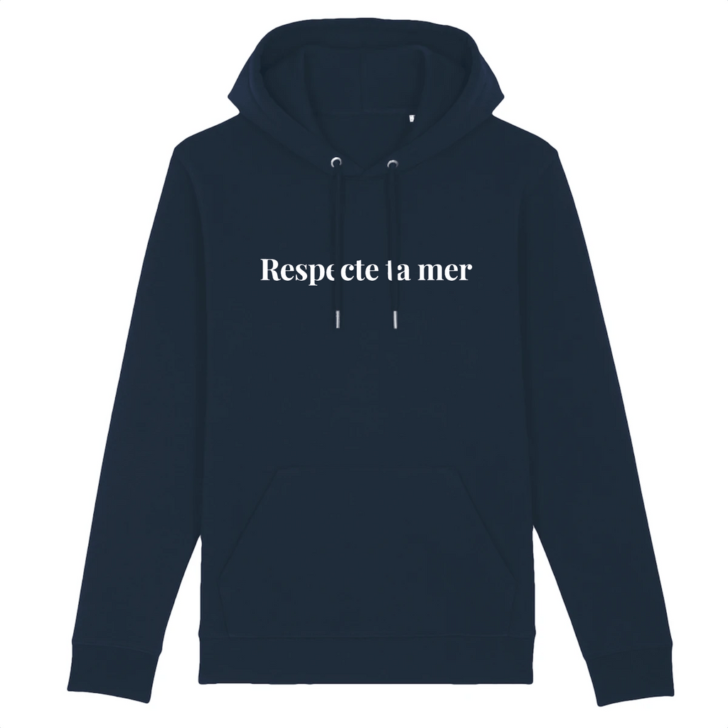 Hoody unisexe en coton bio - Respecte ta mer