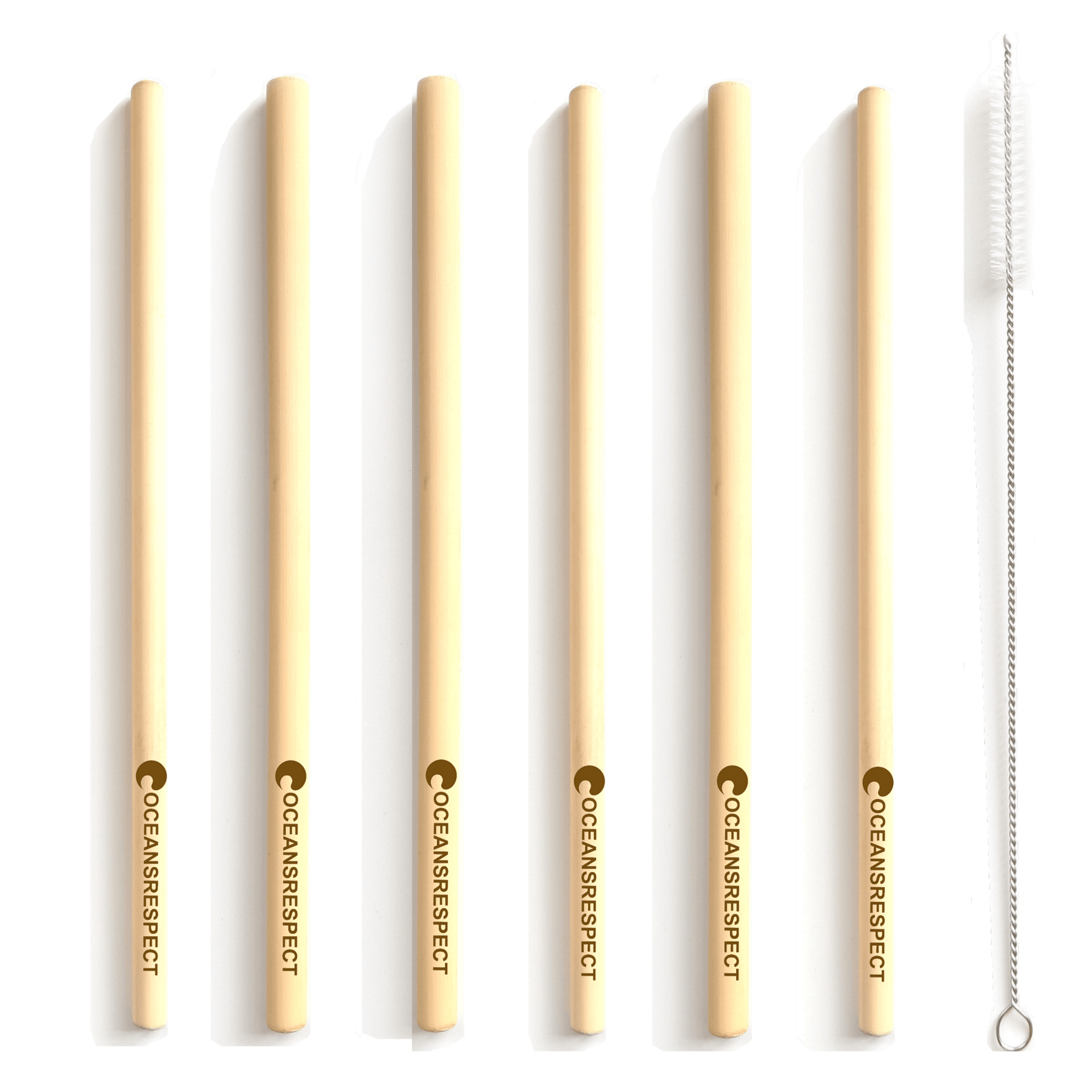 Pailles Réutilisables En Bambou – Lot Avec Brosse De Nettoyage – Diamètre 6 Mm – Écologique
