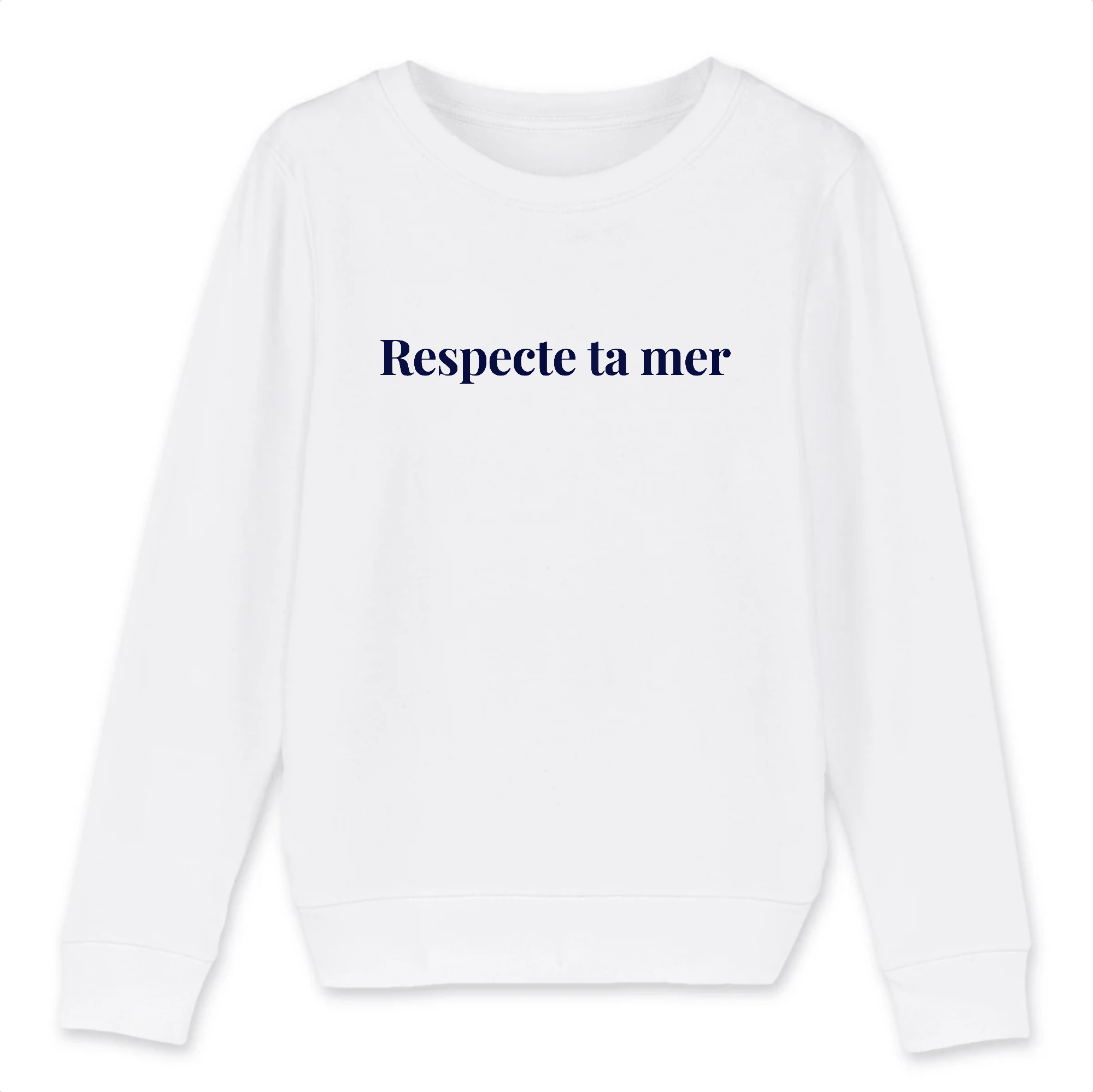 Sweat-shirt enfant en coton bio - Respecte ta mer - Oceansrespect 🌊🌍🌱