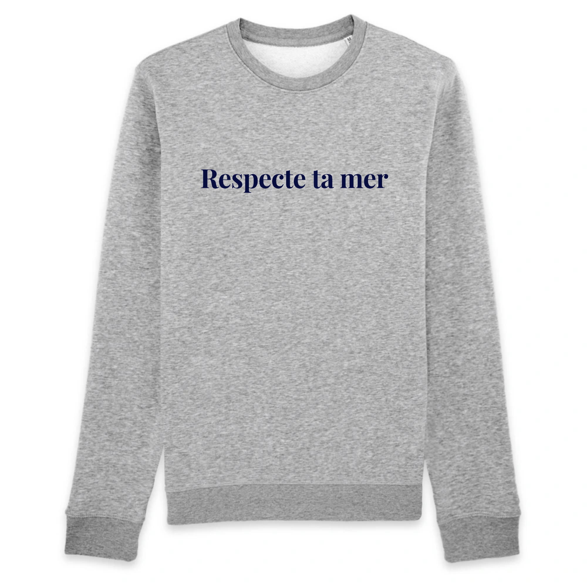 Sweat-shirt unisexe en coton bio - Respecte ta mer - Oceansrespect 🌊🌍🌱