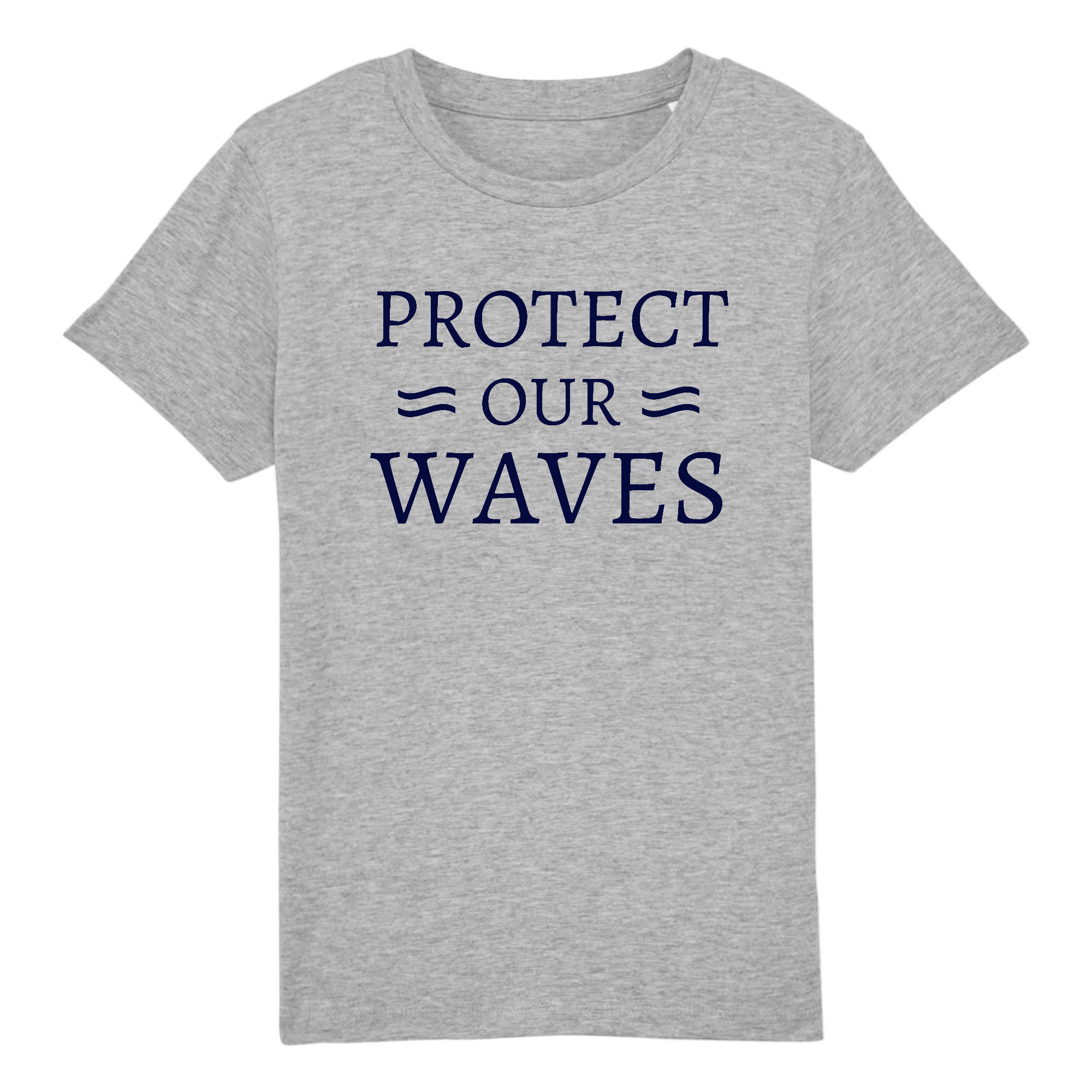 T-shirt enfant en coton bio - Protect our waves - Oceansrespect 🌊🌍🌱