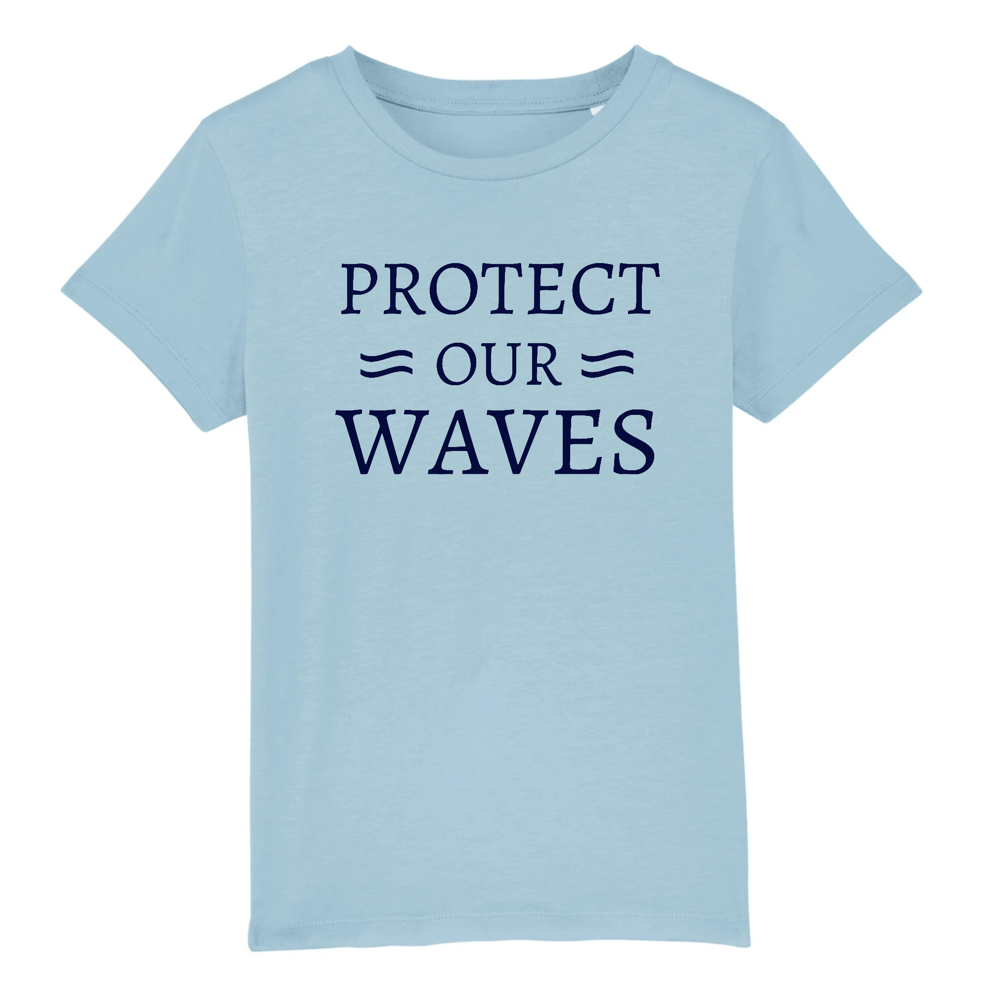 T-shirt enfant en coton bio - Protect our waves - Oceansrespect 🌊🌍🌱