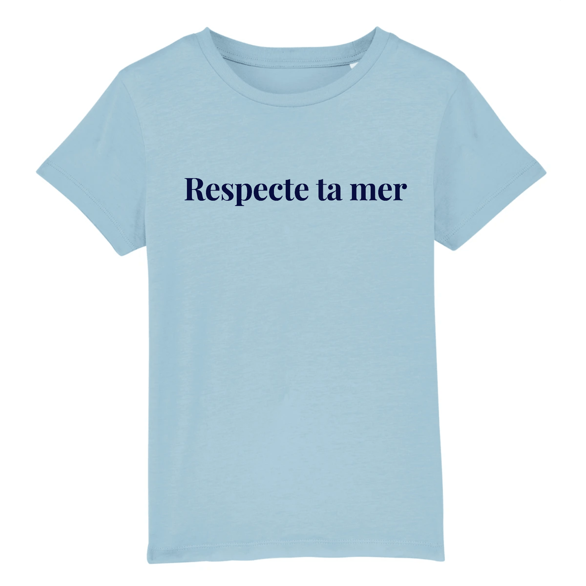 T-shirt enfant en coton bio - Respecte ta mer - Oceansrespect 🌊🌍🌱