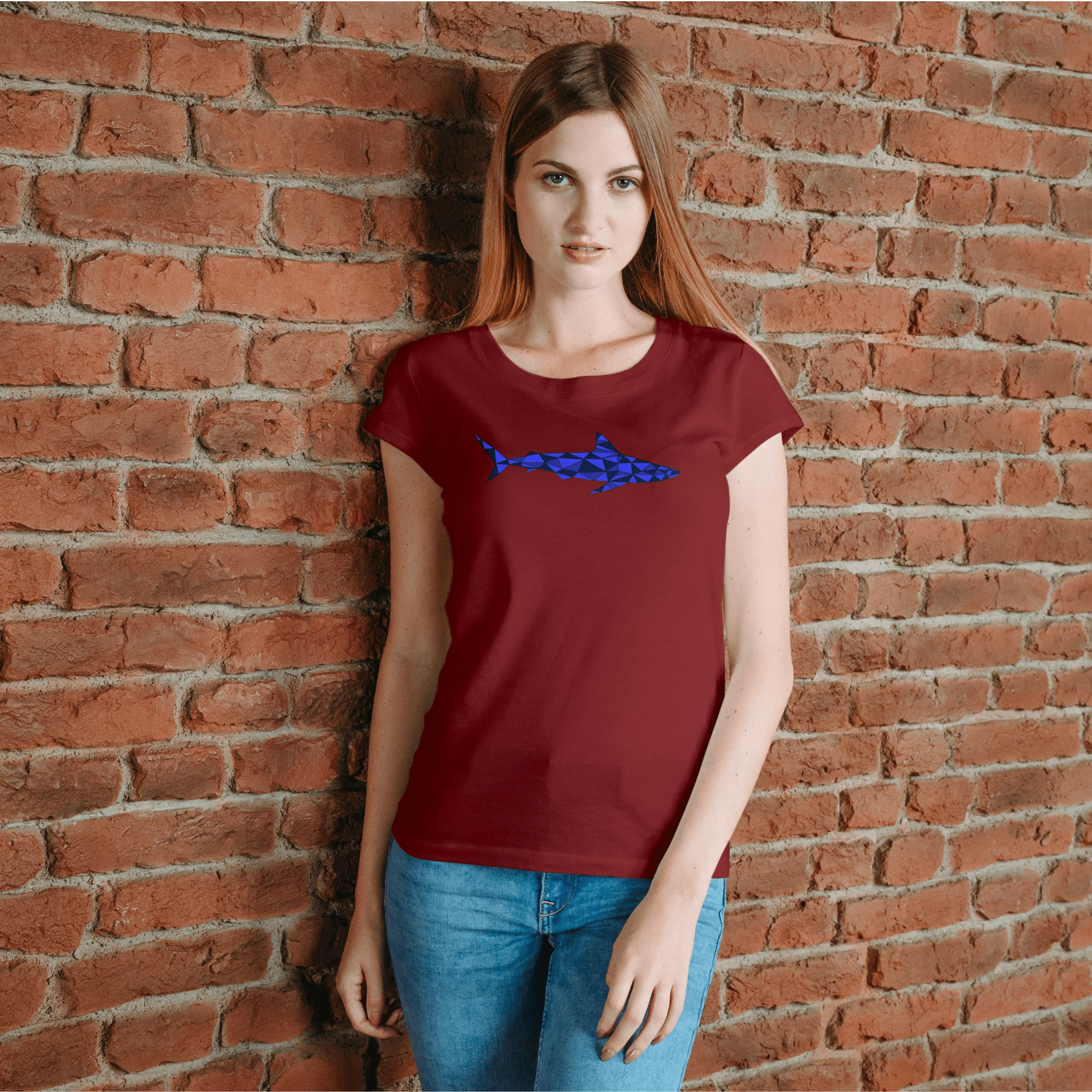T-shirt femme en coton bio - Requin - Oceansrespect 🌊🌍🌱