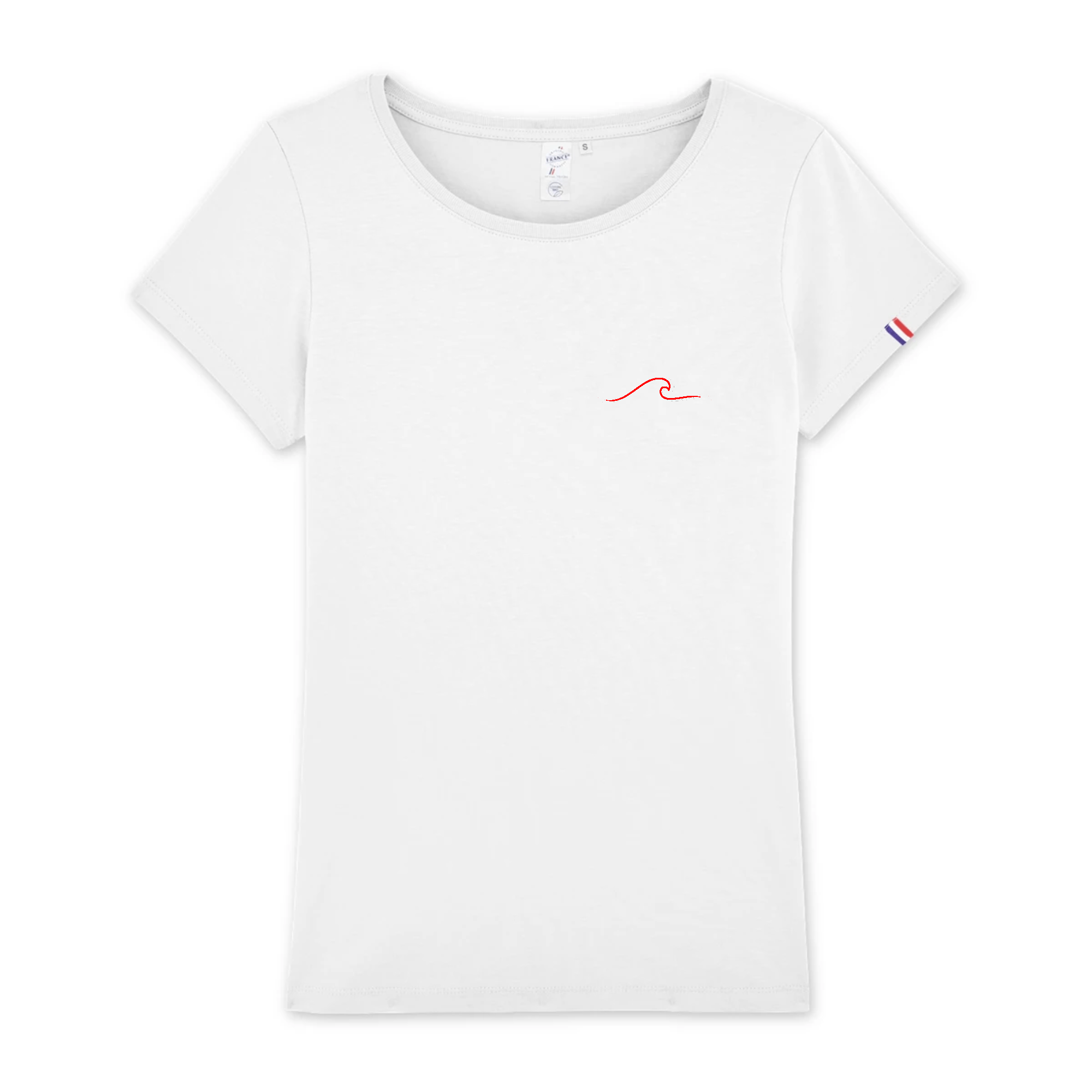 T-shirt femme en coton biologique fabriqué en France 🇫🇷 - Vague - Oceansrespect 🌊🌍🌱