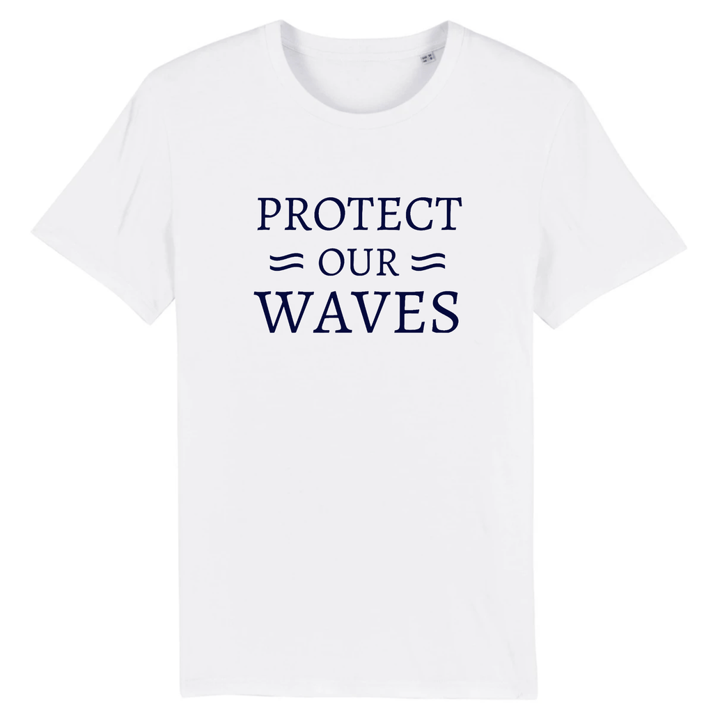 T-shirt homme en coton bio - Protect our waves - Oceansrespect 🌊🌍🌱