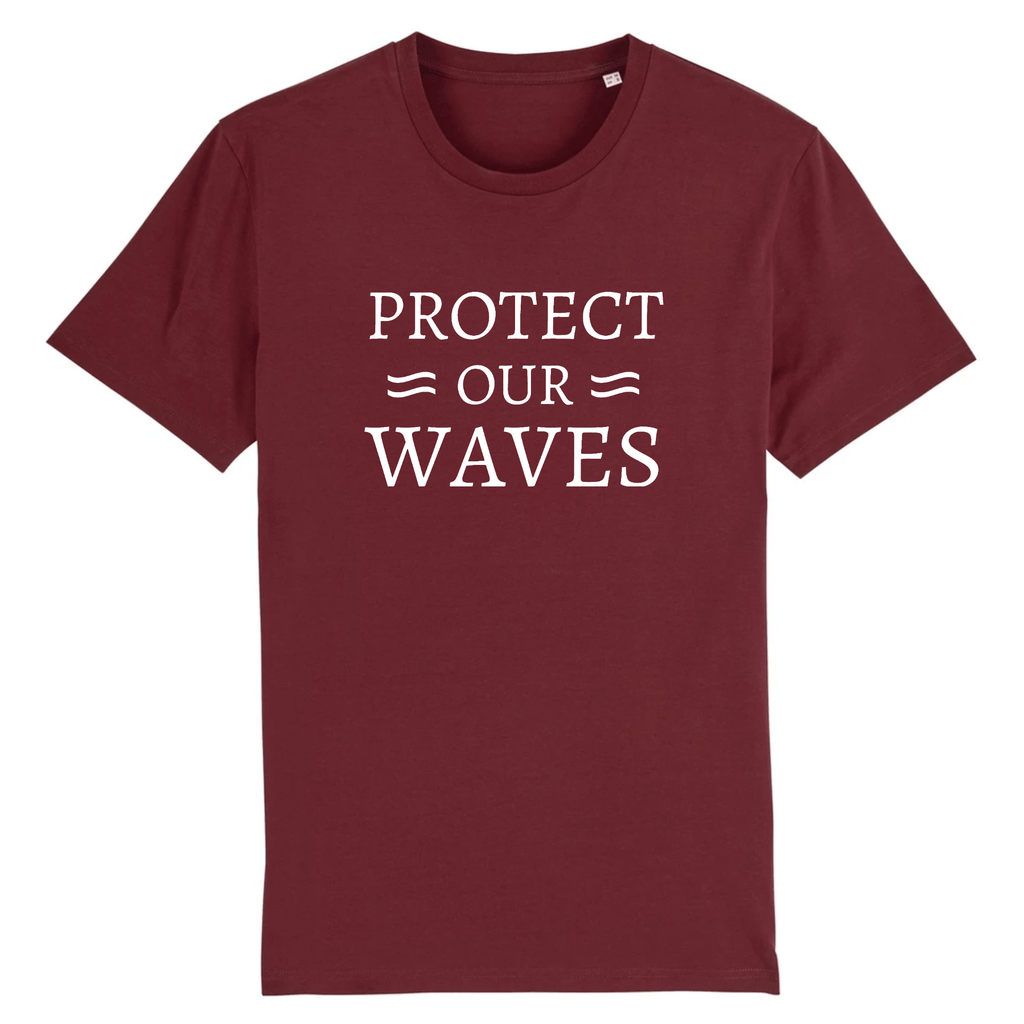 T-shirt homme en coton bio - Protect our waves - Oceansrespect 🌊🌍🌱
