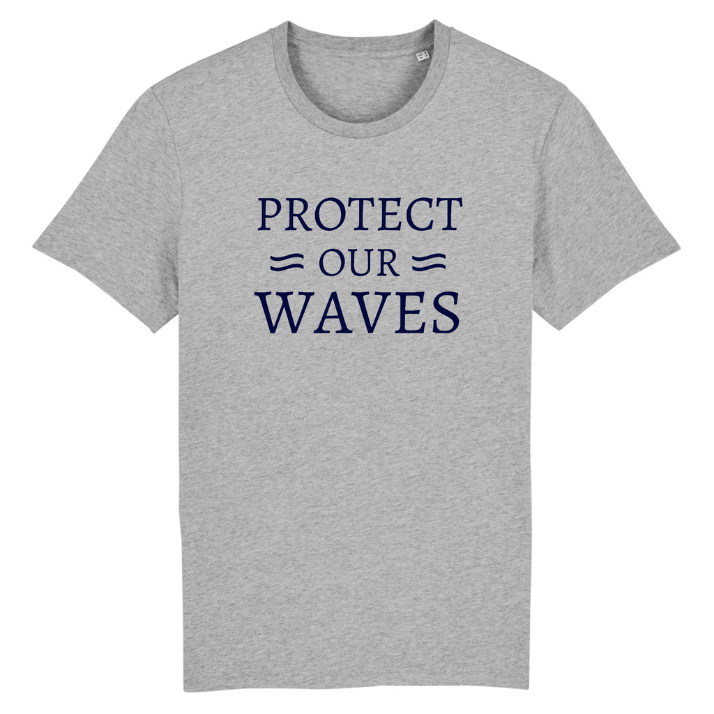 T-shirt homme en coton bio - Protect our waves - Oceansrespect 🌊🌍🌱
