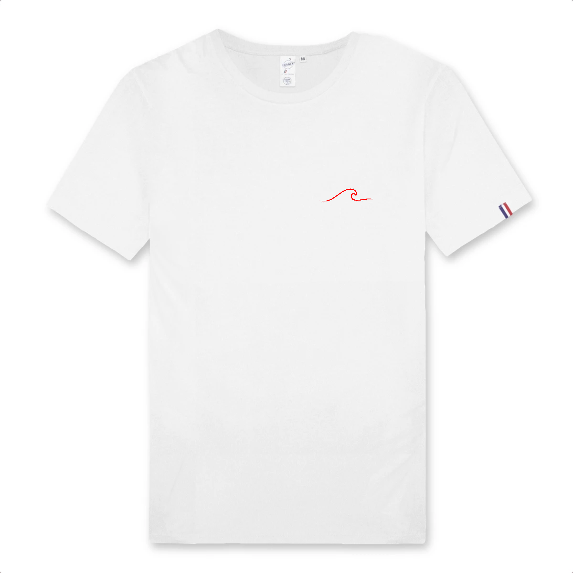 T-shirt homme en coton biologique fabriqué en France 🇫🇷 - Vague - Oceansrespect 🌊🌍🌱