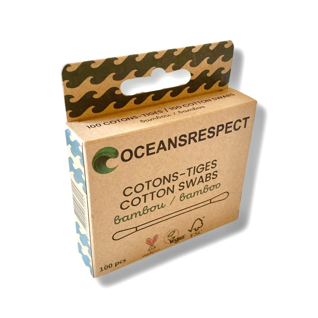 Biodegradable bamboo cotton swabs - Pack of 100 units 